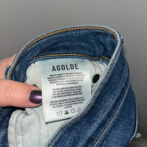AGOLDE Sophie Mid Rise Ankle Skinny Blue Jeans Size 25 - Picture 5 of 9